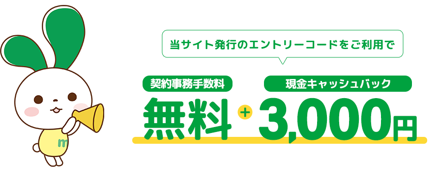 格安スマホ「mineo（マイネオ）」加入キャンペーン