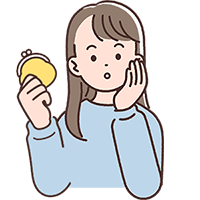 財布を持って悩む女性