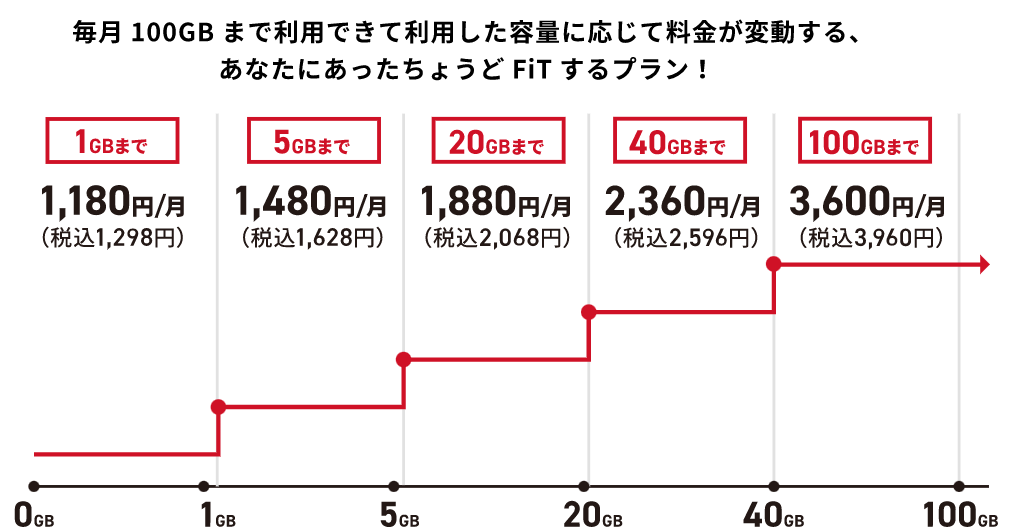 THE WiFi FiTプラン(従量制)の料金