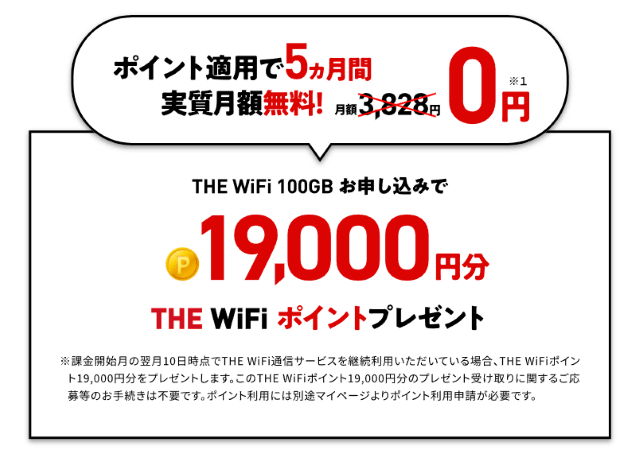 the wifiのキャンペーン