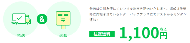 どんなときもWiFi for レンタルの送料と返却方法