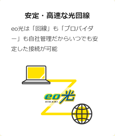 eo光は自社管理で安定した接続が可能