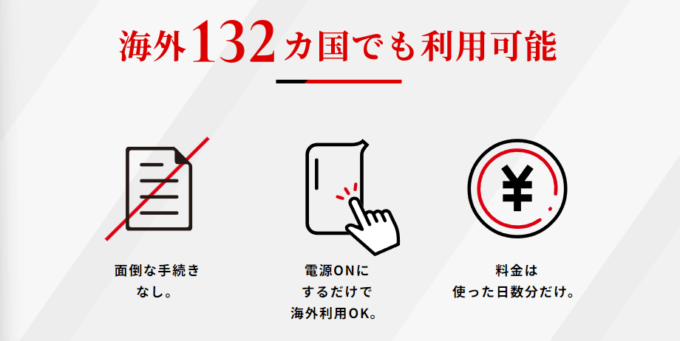 THE WiFiは海外132カ国でも利用できる