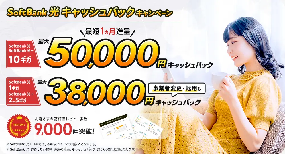 ソフトバンク光×エヌズカンパニーのキャンペーン