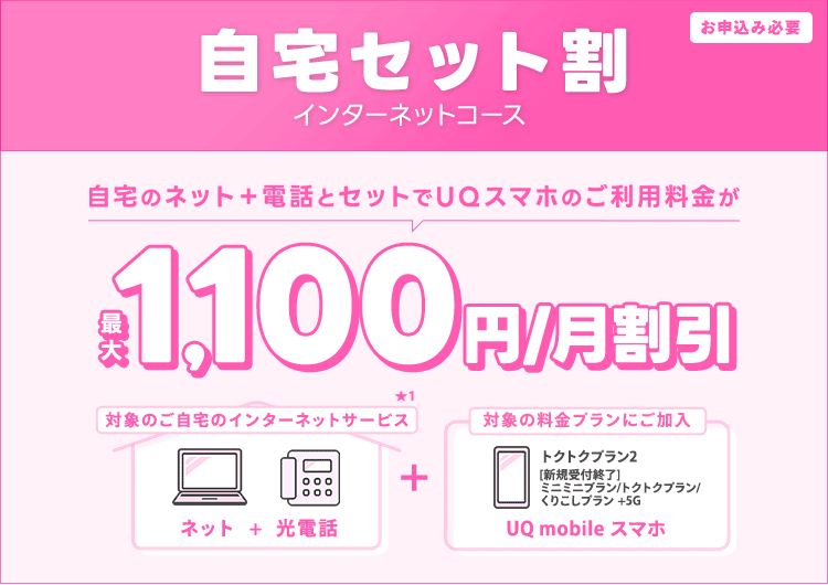 UQ mobileの自宅セット割