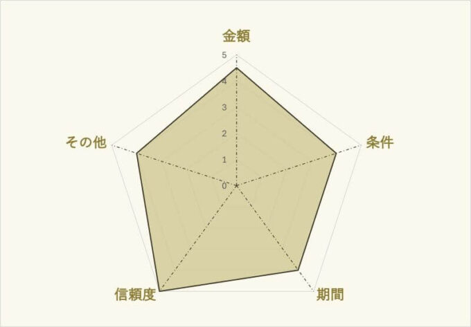 auひかり×NEXTの簡易レーダーチャート